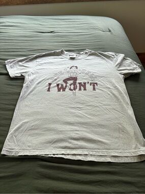 Comfort Colors White Graphic '”The Hell I WON'T' Cowgirl Cotton Tee